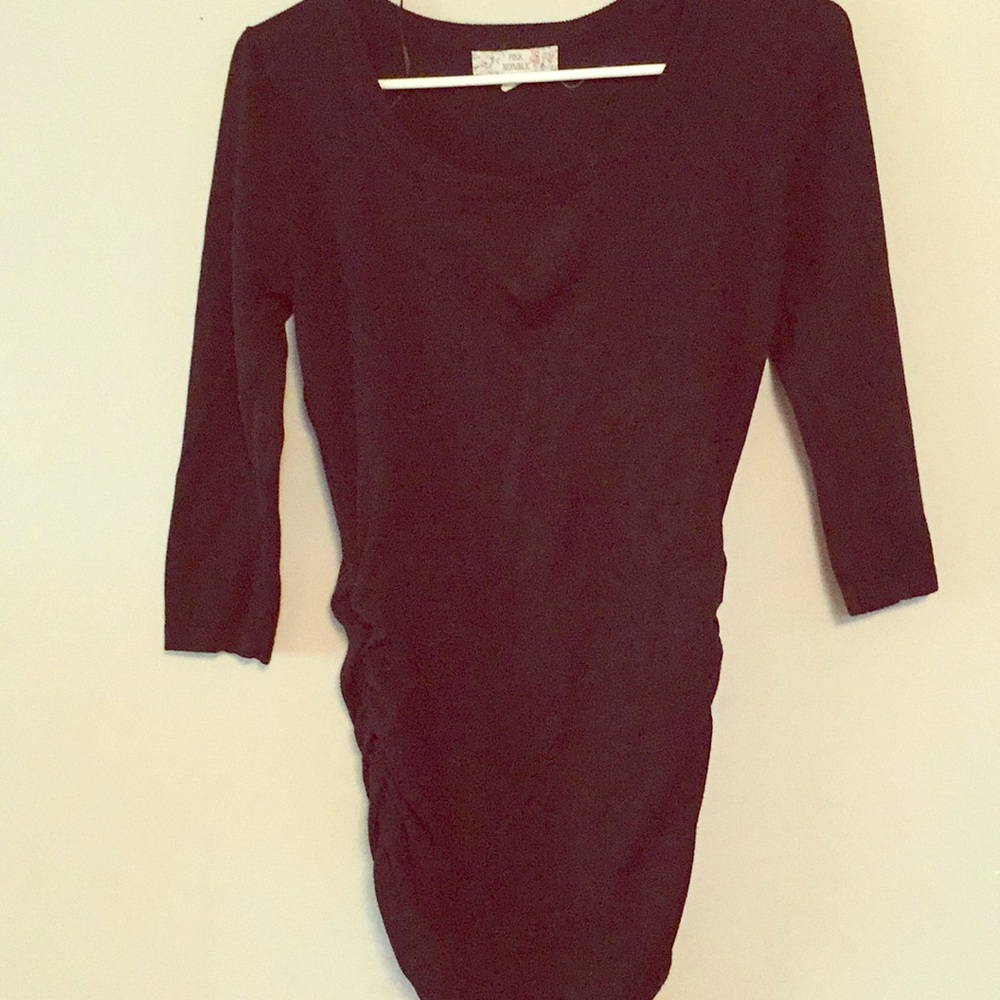Maternity black sweater with 3/4 sleeves